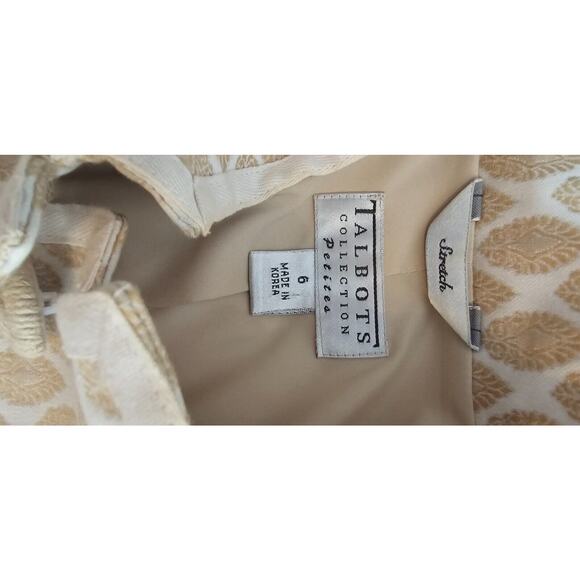 Vintage Talbots Petite Stretch Jacquard Mandarin Jacket Exquisite Design sz 8 P - Picture 5 of 6